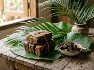 Organic coconut sugar blocks and cubes